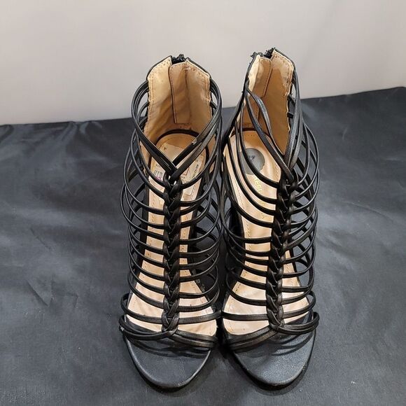 SHOE REPUBLIC LA GLADIATOR MULTI-STRAPS ZIPPER CLOSURE BACK SANDAL - Picture 3 of 14